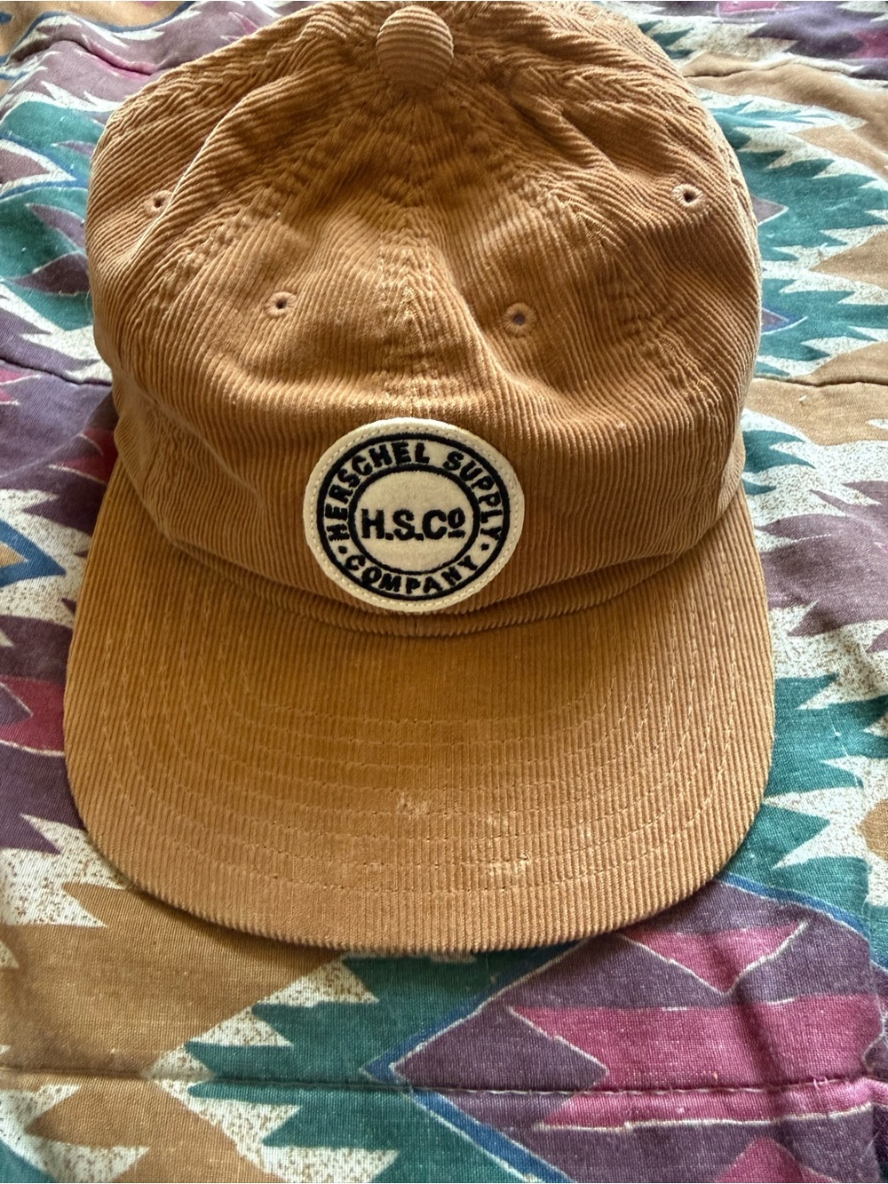 Rare Herschel Supply Company Brown Corduroy Hat 🧢
